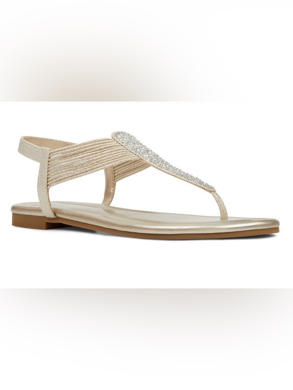 Bandolino Women’s Kayte embellished T-Strap Flat sandals